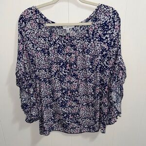 Fever Floral Print Women's Top size Medium